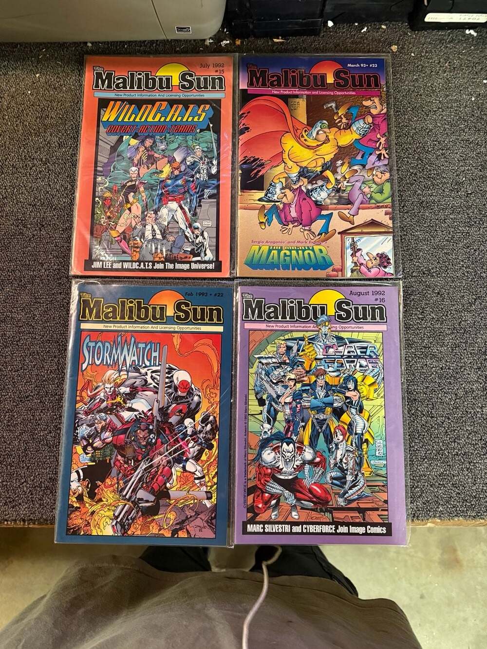 Lot of 8 Vintage The Malibu Sun Comic Magazines (1992-1993)
